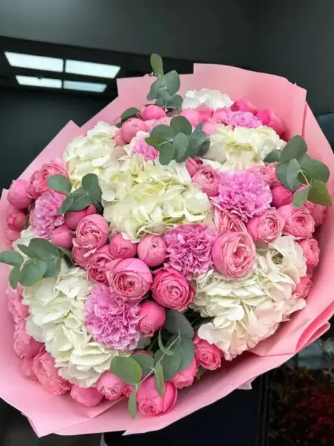 Delivered Bouquet Peony roses